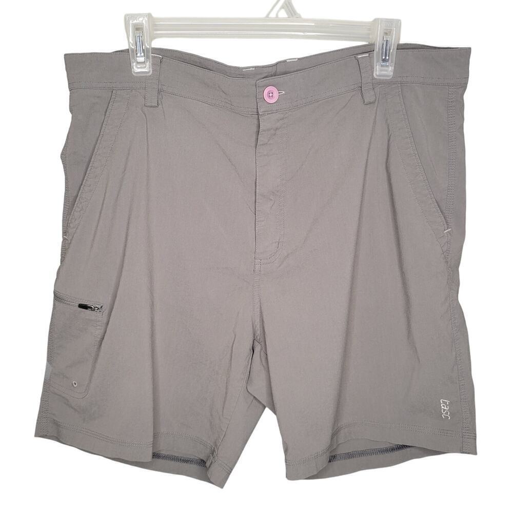 Tasc Performance Shorts Mens Size 38 L Grey 6" Cargo Bamboo Stretch‎ Sustainable
